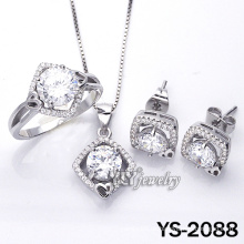 Graceful 925 Silber Schmuck Set mit Micro Pave CZ (YS-2088)